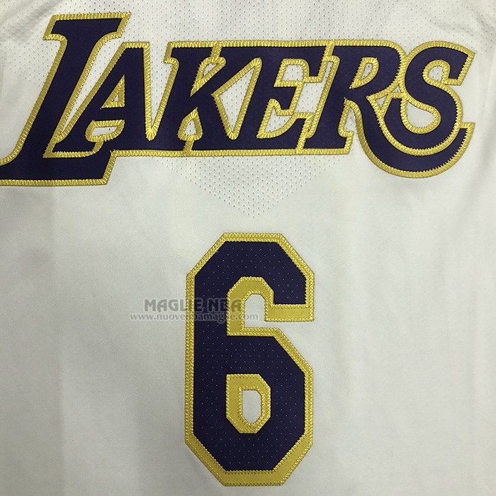 Maglia
 LeBron James NO 6 Los Angeles Lakers Association Autentico
 Bianco
